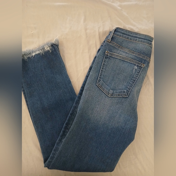 Jonathan Simkhai RIVER Blue High Rise Straight Leg Distressed Jeans-NWOT-30 - Picture 6 of 14
